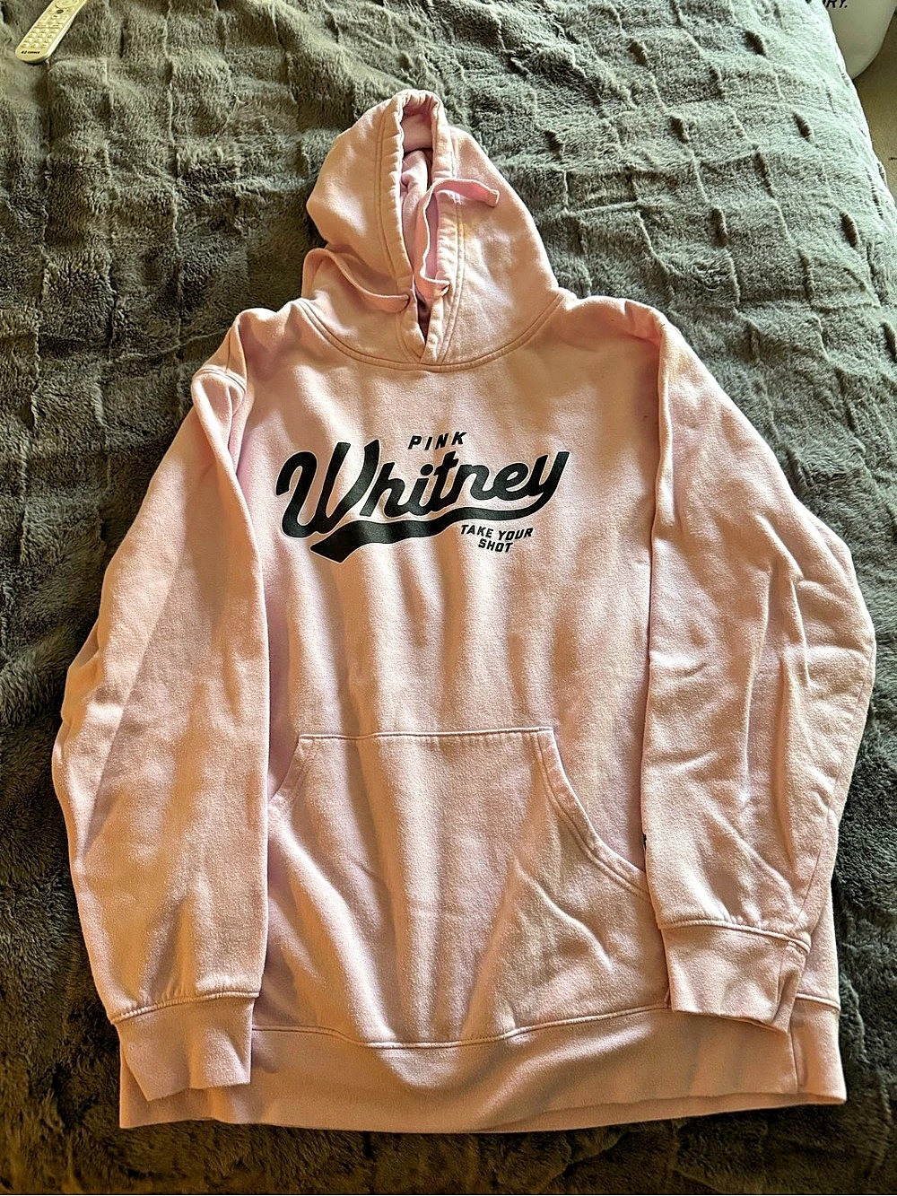 Mitchell & Ness Whitney Houston Pink Whitney Take Your Shot Hoodie Pink Hoodie